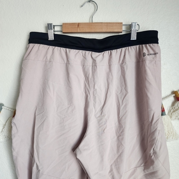 Adidas AeroReady Axis Knit 3.0 Lined Zipper Pocket Pull On Shorts Breathable L - Picture 9 of 12